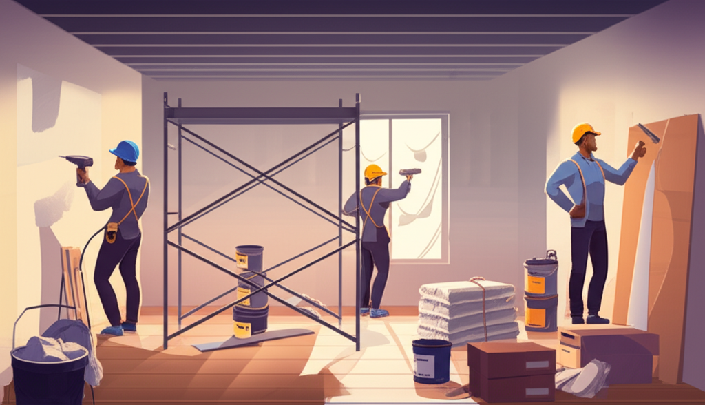 Interior of house being renovated